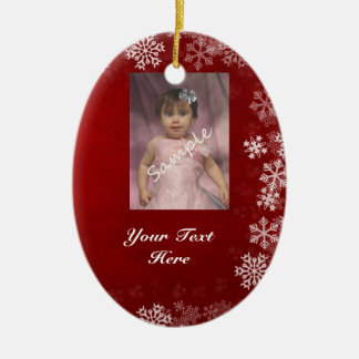 2 Foto-/rood- en blauw-zijversiering Keramisch Ornament