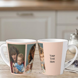 2 foto tekst toevoegen witte perzik latte mok