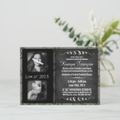 2 Foto van Chalkboard Afstuderen Grayscale Damask Kaart (Staand voorkant)