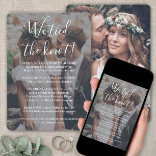 2 Foto van de Knot Wedding Reception White Kaart