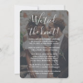 2 Foto van de Knot Wedding Reception White Kaart (Voorkant)