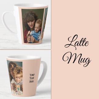 2 foto voeg tekst witte perzik toe latte mok