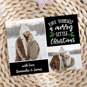 2 Fotocollage heeft een prettig kerstfeest Feestdagenkaart