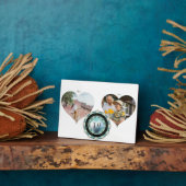 2 Foto's 19th Wedding Jubileum Acquamarine Fotoplaat (Zijkant)