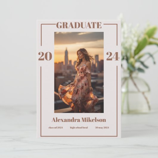 2 Foto's Afstudeerfoto Verklaring Afstudeerjaar Kaart (Staand voorkant)