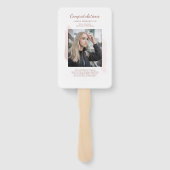 2 Foto's Afstuderen Roze Goud Schrift Handwaaier (Achterkant)