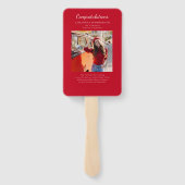 2 Foto's Afstuderen Wit Rood Afstudeerder 2025 Cus Handwaaier (Achterkant)