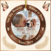 2 foto's, Dog Memorial Christmas Tree Ornamenten
