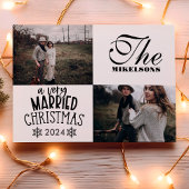 2 Foto's Een heel erg getrouwd Kerstmis Feestdagenkaart