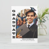 2 foto's High School Afstuderen Aankondiging (Staand voorkant)