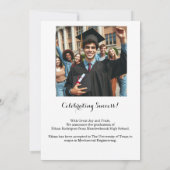 2 foto's High School Afstuderen Aankondiging (Achterkant)