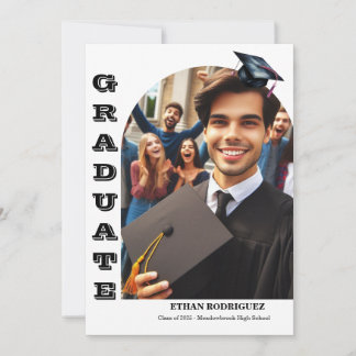 2 foto's High School Afstuderen Aankondiging