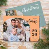 2 foto's Kerstboog modern minimalistisch Feestdagenkaart