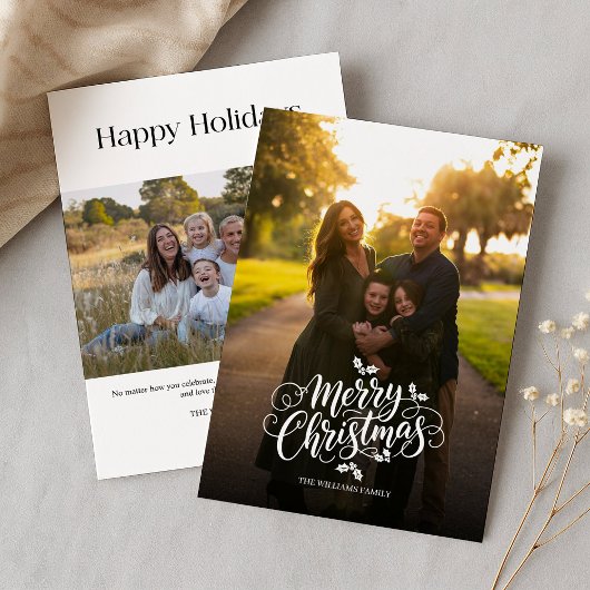 2 foto's Kerstvakantie Kaart