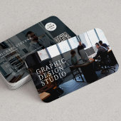 2 foto's logo QR code modern professioneel eenvoud Visitekaartje