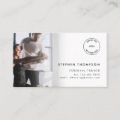 2 foto's Logo QR Code Personal Trainer Visitekaartje (Voorkant)
