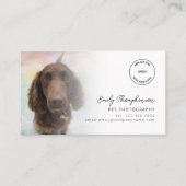 2 Foto's Logo QR Code Pet Fotograaf Visitekaartje (Voorkant)