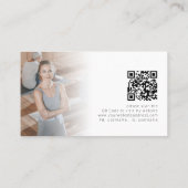 2 Foto's Logo QR Code Yoga Instructor Visitekaartje (Achterkant)
