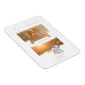 2 Foto's Modern Collage Wedding Wimshical Script Magneet (Rechterzijde)