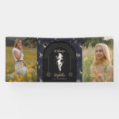 2 foto's Mystic Zodiac Leo 21st Verjaardag Spandoek (Horizontaal)