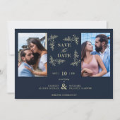2 Foto's Navy Chic Trendy Collage Wedding Covid19 (Voorkant)