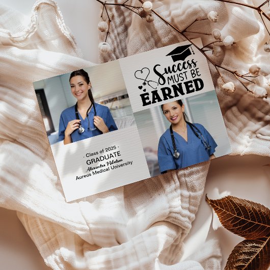 2 foto's Nursing College Afstuderen Aankondiging