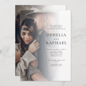 2 foto's QR Code Boheemse bruiloft avond feest Kaart (Voorkant / Achterkant)