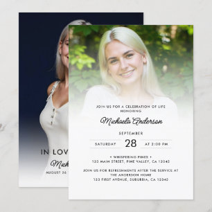 2-Foto's vieren: Life/Funeral/Memorial Kaart