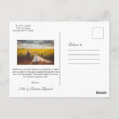 2 Fotoscript Geletterde bruiloft Dank u Briefkaart (Achterkant)
