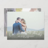 2 Fotoscript Hartelijke Bedankt bruiloft Dank u Briefkaart (Voorkant / Achterkant)