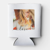 2 Fotosjabloon liefdestekst dubbelzijdig wit Blikjeskoeler (Voorkant)