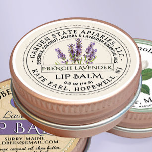 2" Franse Lavendel Bijenwas Lip Balm Label