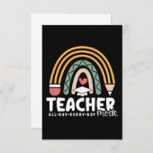 2- Funny Teacher Mode Teaching Gift for Teacher Bedankkaart (Voorkant / Achterkant)