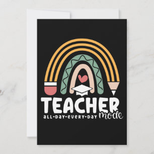 2- Funny Teacher Mode Teaching Gift for Teacher Kaart
