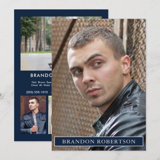 2 gesteunde 5 foto-speler Model 5x7 Comp/Zed Sjabl Kaart (Voorkant / Achterkant)