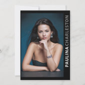 2 gesteunde 5 Fotomodel Actor Pro 5x7 Sjabloon Kaart (Voorkant)