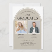 2 Graduates Tan Arch Double Afstuderen Kaart (Voorkant)
