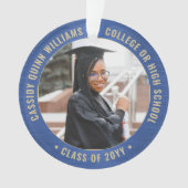 2 Graduation Photo Elégant Brossé Royal Blue Gold (devant)