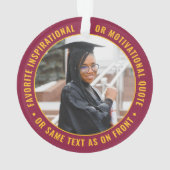 2 Graduation Photo Moderne Maron Rouge Or Jaune (dos)