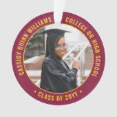 2 Graduation Photo Moderne Maron Rouge Or Jaune (devant)