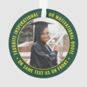 2 Graduation Photo Vert moderne Or Jaune (dos)
