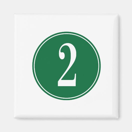 #2 groene cirkel magneet (Voorkant)