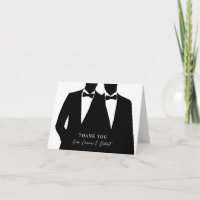 2 Grooms Silhouette Gay Weddenschap Hartelijk dank