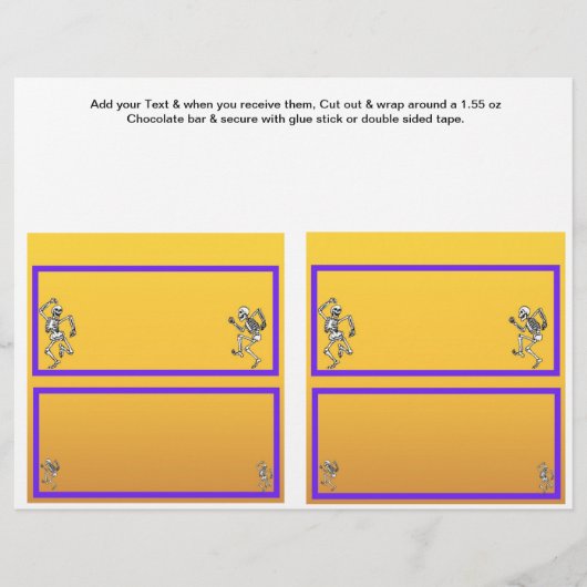 2 Halloween Custom Hersheys Snoep Bar wrappers Flyer (Voorkant)