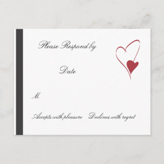 2 Harten Collide matching bruiloft rsvp Kaartje