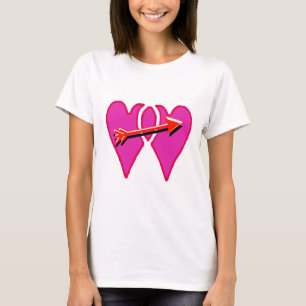 2 harten samen in liefde - Arrow Sjabloon T-shirt