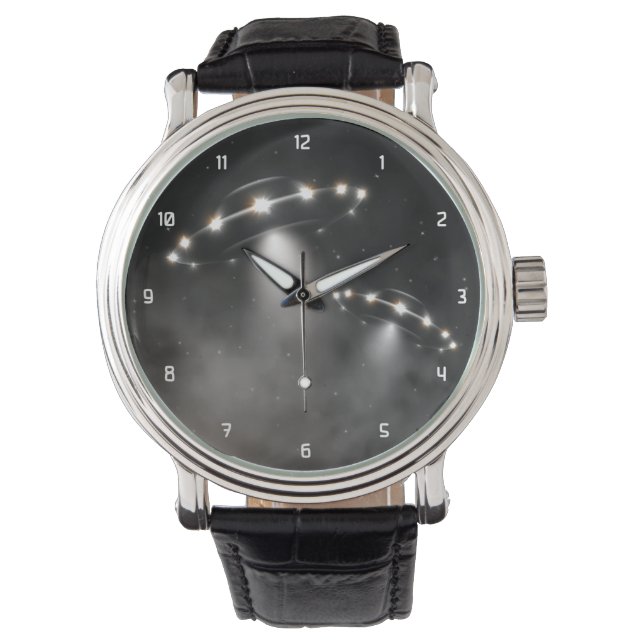 2 heel coole ufo's horloge (Voorkant)