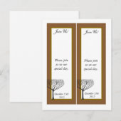 2 Herfst Tree Wedding Save the Date Bladwijzer Aankondigingskaart (Voorkant / Achterkant)
