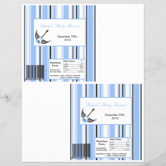 2 Hershey's Large Bar Wrapper Boy Blue Punk Rocker Flyer (Voorkant)