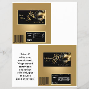 2 Hershey's Large Bar Wrapper Mis XV Gold Flyer